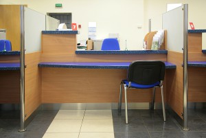 Bank Desk with Quartz Engineered countertops