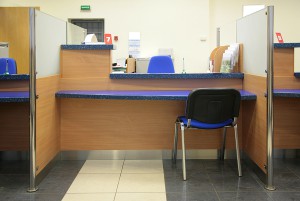 Bank Desk with Quartz Engineered countertops